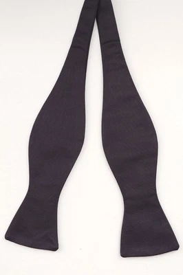 V.Altanas Black Butterfly Bow Tie Self-Tie Grosgrain Silk Handmade In London