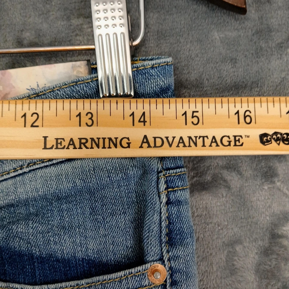 Новый с Ярлыками почти знаменитые джинсы женщин 7 синий средний подъем высоты манжеты узкие манжеты эластичной - Изображение 3 из 4