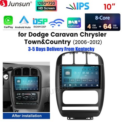 For Dodge Caravan Chrysler Town & Country 4+64GB Android15 CarPlay Car Radio GPS