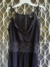 Justify Black Maxi Dress Size M, Lace Trim, Party Prom Dance, NEW