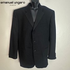 Emanuel Ungaro Tuxedo Jacket 44R Gently worn 100 wool 3 button Ventless
