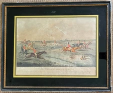 Antique Engraving of Henry Alken The Quorn Hunt Series 28x22