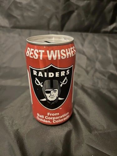 Vintage Coca-Cola Raiders Wichita 14 Years Service Empty Aluminum Can