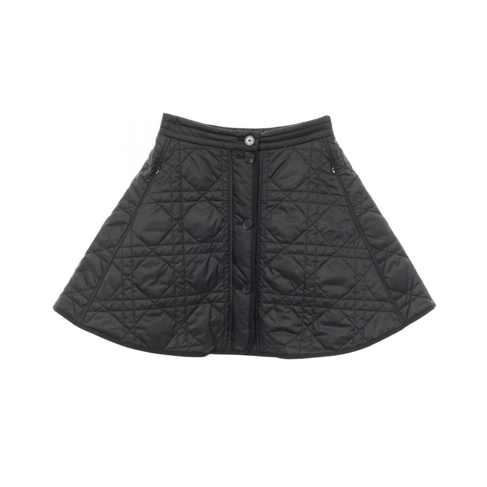 Christian Dior Macrocannage quilted technical taffeta Skirt #F36 polyester Used