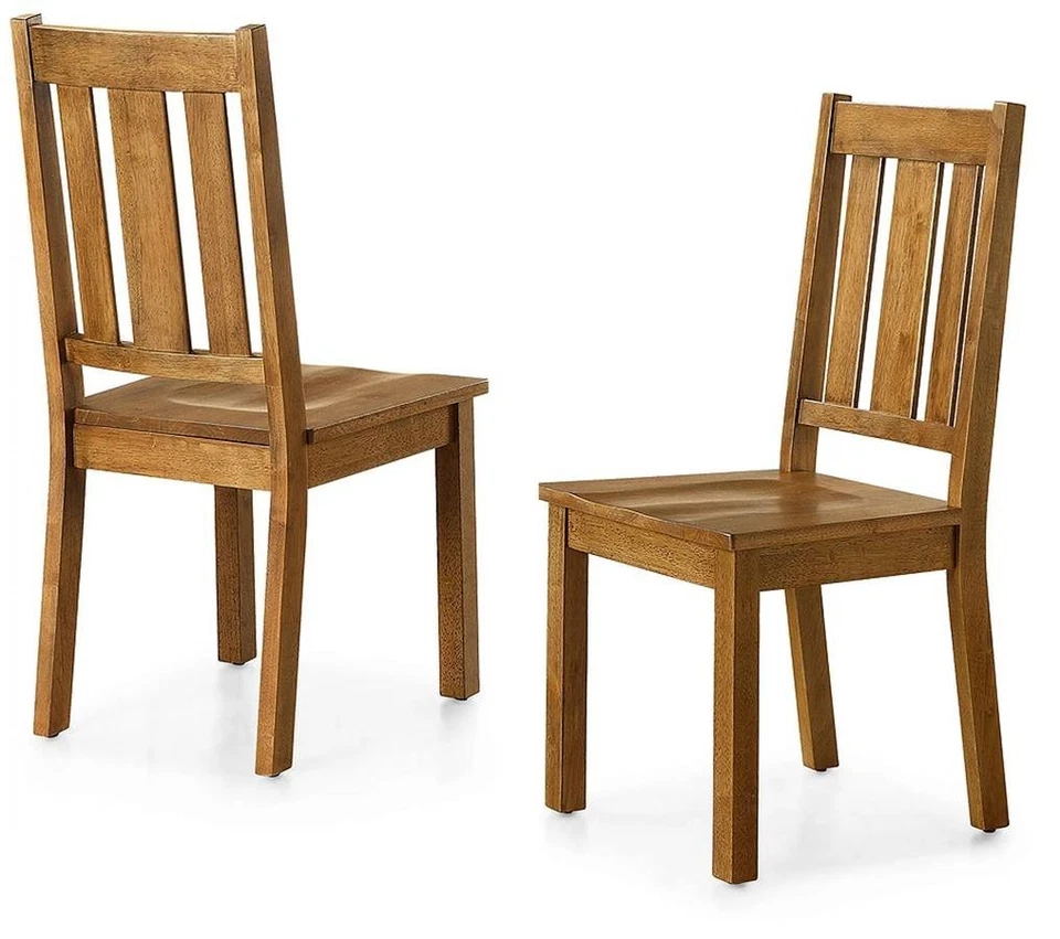 Silla de comedor Better Homes & Gardens Bankston de madera maciza miel NUEVA (48B) Foto 2 de 3