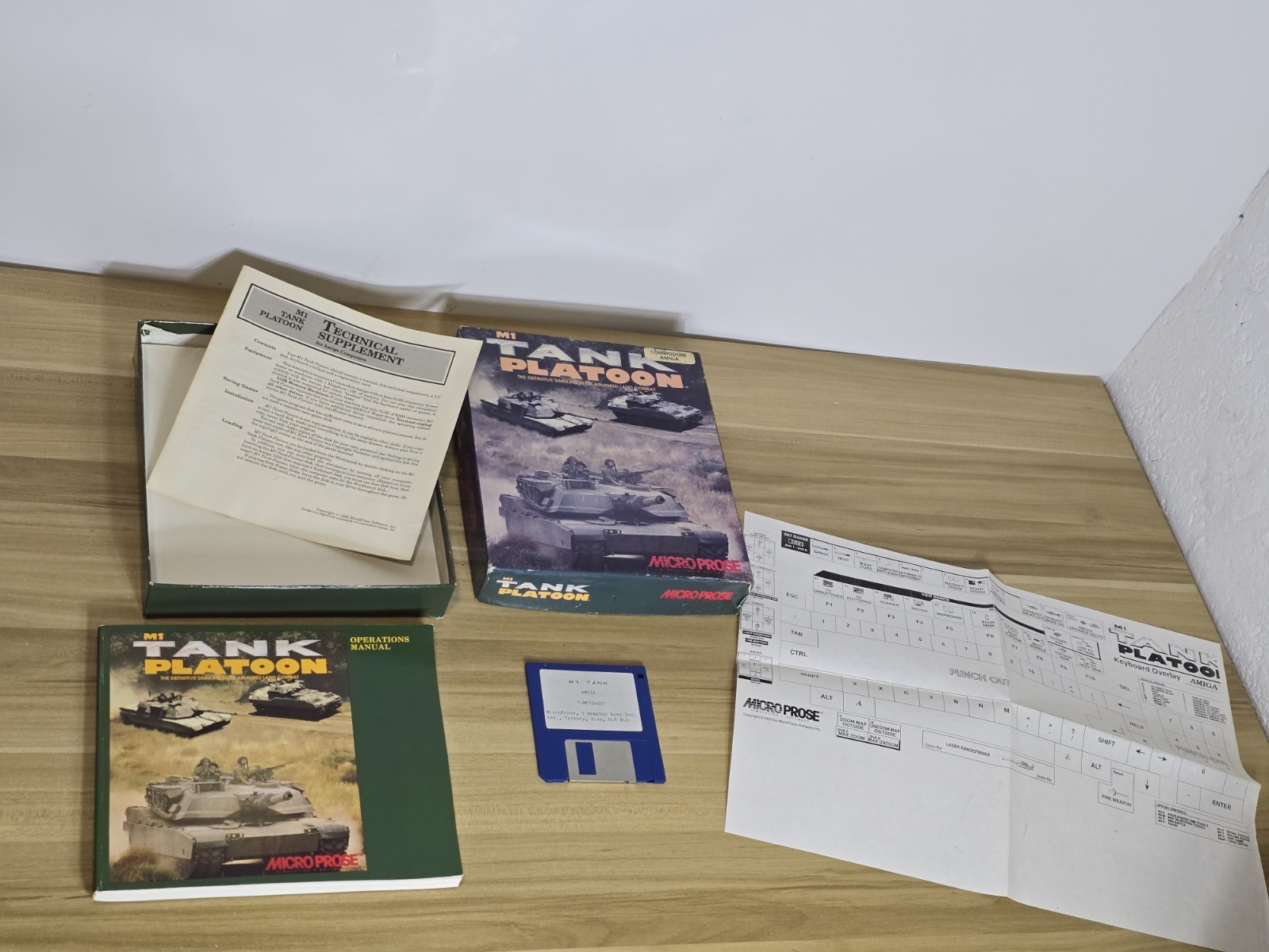 M1 Tank Platoon (MicroProse, 1989) Commodore Amiga Complete Big Box Vintage Game