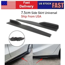 Carbon Fiber Side Skirts Rocker Splitters Diffuser Winglet Wings 74.5cm Auto