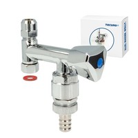 Tecuro GeräTezusatzventil Eckfix Mit RohrbelüFter 3/8X3/4 Zoll - Messing Chrom