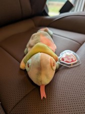 TY BEANIE BABY RAINBOW CHAMELEON 1997 PE FILLED PLUSH TOY NWT