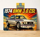 BMW 3.0 CSL 1974 Vintage Car Metal Tin Sign Poster 20x30cm