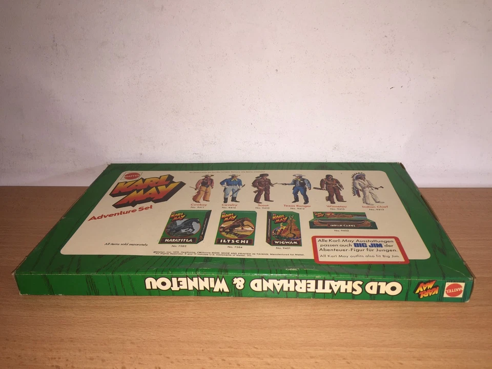 Mattel Big Jim Karl May Old Shatterhand & Winnetou Scout #9410 sin usar, en caja, 1975 Foto 4 de 4