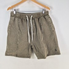 Elevn mens shorts size M khaki green stretch cotton pockets drawstring 126105