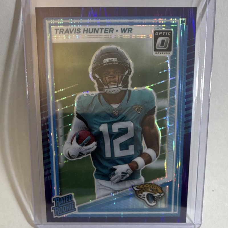 2025 Panini Donruss Optic Rated Rookie Prizm Travis Hunter Jaguars #201