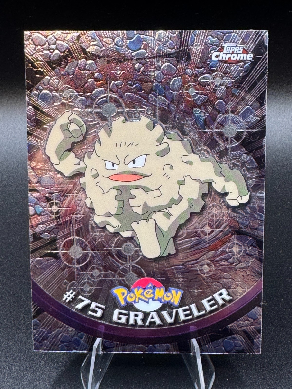 Topps Chrome Pokemon #75 Graveler chrome holo Vintage