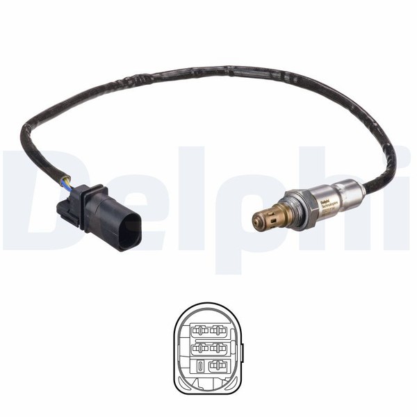 1X Delphi ES21114-12B1 Lambdasonde FüR VW Audi Skoda Seat-image