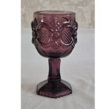 Avon Purple Glass Goblet-Style Decorative Glass Collectable Perfume Bottle