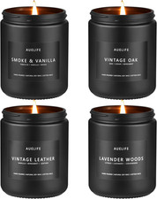 Scented Candles Set Men Aromatherapy Soy Candle 4 Pack Gift for Dad Father Day
