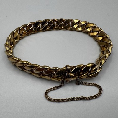 Bracelet Gourmette Plaqué Or Vintage - Maille Mesh - Occasion - Style Antique