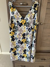 Beautiful Ann Taylor Floral Sleeveless Summer Dress XL Colorful
