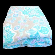 Edredón completo Pottery Barn Twin cachemira mariposa niñas azul aguamarina, púrpura y gris