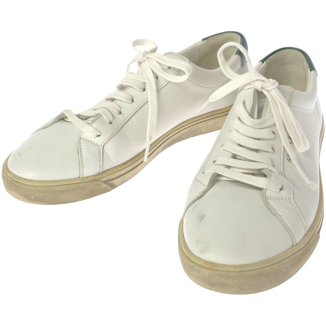 SAINT LAURENT PARIS ANDY SNEAKERS BASSE IN PELLE 606831 BIANCO 37 Usate MESC 0