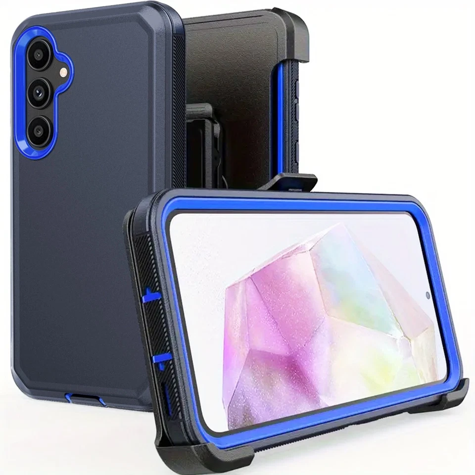 For Samsung Galaxy A16 5G Case Cover Clip Fit Otterbox Defender + Tempered Glass - Image 3 of 4