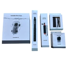 Insta360 X5 Invisible Dive Case Selfie Stick Floating Grip Lens Cap Wrist Wrap