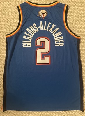 Shai Gilgeous-Alexander Oklahoma City Thunder Finals Jersey Basketball Sz L New