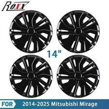 14 Inch Wheel Hub Covers Full Hub Caps For 2014-2025 Mitsubishi Mirage 4pcs