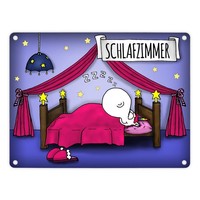 Honeycorns Metallschild Mit Einhorn Schlafzimmer Motiv Metallschild Wandschild