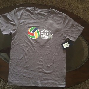 Asics T Shirt M Awsobv Crew Grey Series Of Beach Volleyball M/M