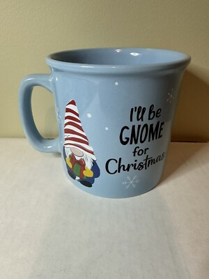 Oversized Ceramic Mug  I ll Be Gnome For Christmas   Double Sided Coffee Tea