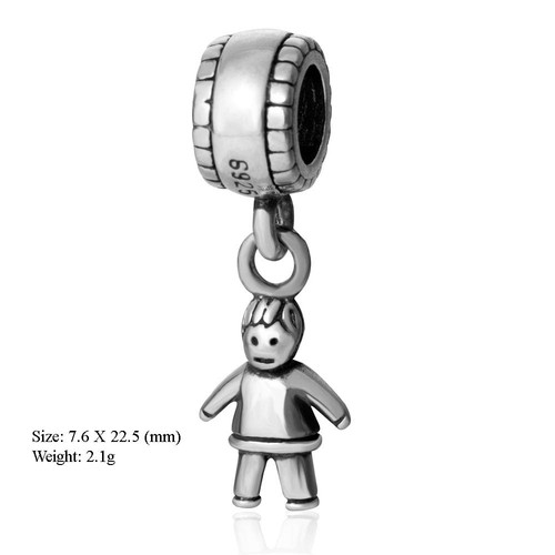 COLGANTE DE PLATA ESTERLINA 925 CUENTAS SE ADAPTA A PULSERA CON ENCANTO EUROPEO NIÑO NIÑA - Imagen 2 de 13