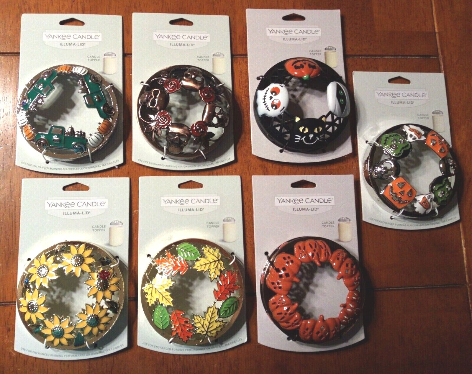 Yankee Candle Illuma Lid Topper Halloween Friends Phantasmagoria Skulls