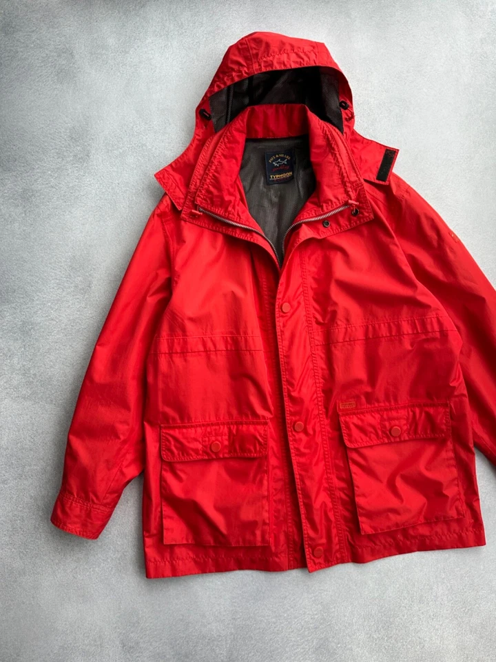 Chaqueta cortavientos vintage Paul & Shark Typhoon 20000 roja para hombre talla L Foto 2 de 4