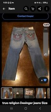 Mens Desinger Jean True Religion Straight Leg Jeans Sz 32