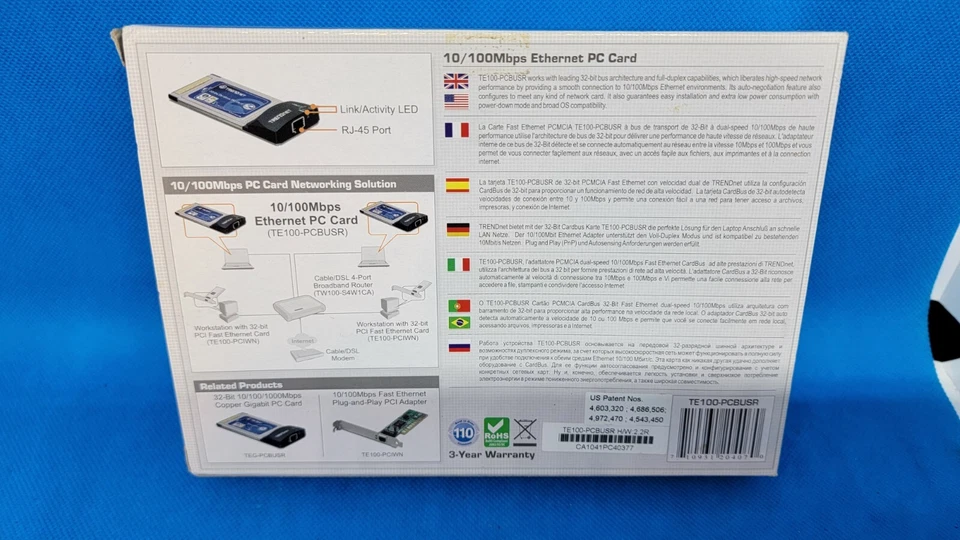 TRENDnet 10/100 Fast Ethernet PC Card  -=NEW IN BOX=- - Image 2 of 2