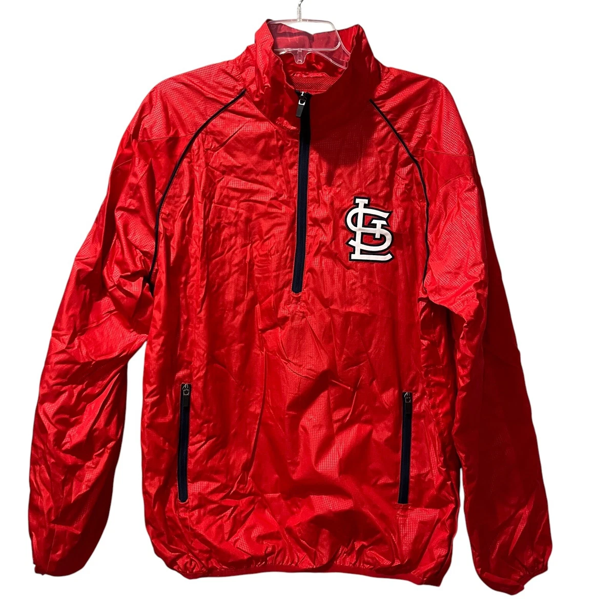 Veste à capuche à demi-glissière pour homme St. Louis Cardinals Nike Navy/Red Overview Veste à capuche à demi-glissière pour homme St. Louis Cardinals Nike Navy/Red Overview