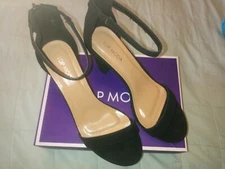Top Moda Hannah 1 Black Size 10 Womens 3 Inch Heel Sandal