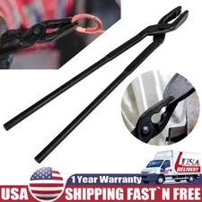 17 inch Wolf Jaw Blacksmithing Tongs Vise Anvil Forge Tool Beginner Bladesmiths