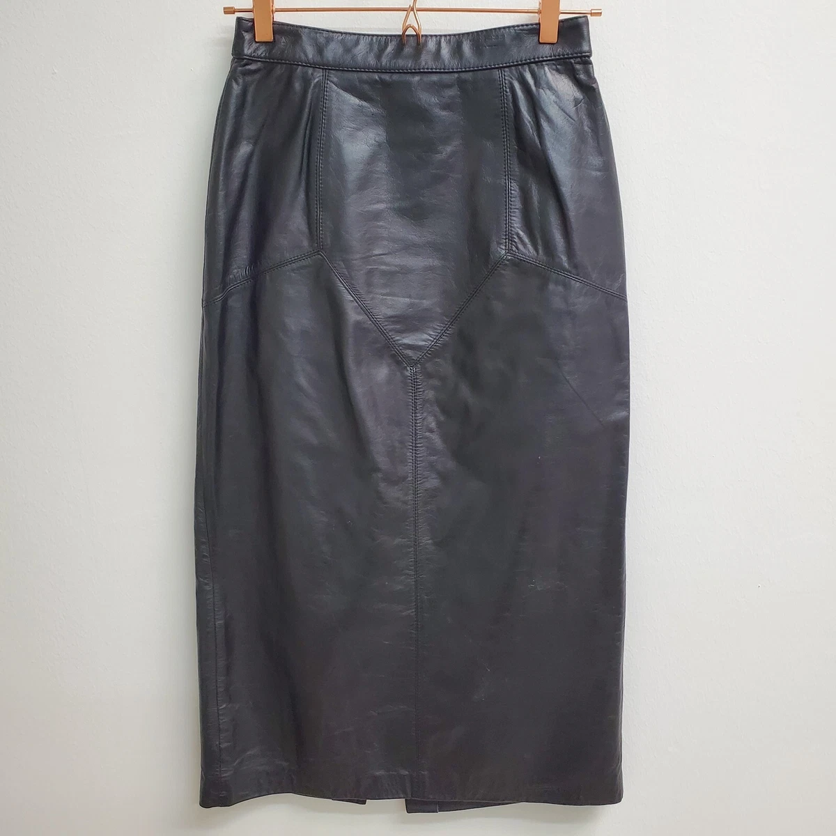 70s leather pencil clearance skirt