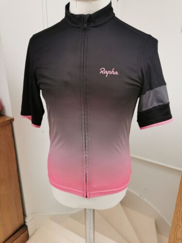 Maillot de cyclisme à manches courtes Rapha super léger pour homme XL noir rose - Photo 1/10