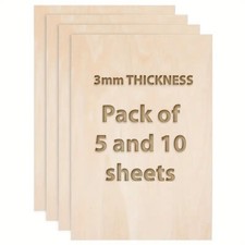 MDF Wooden Sheets Blank Unfinished for DIY School Crafts & Professional Projects