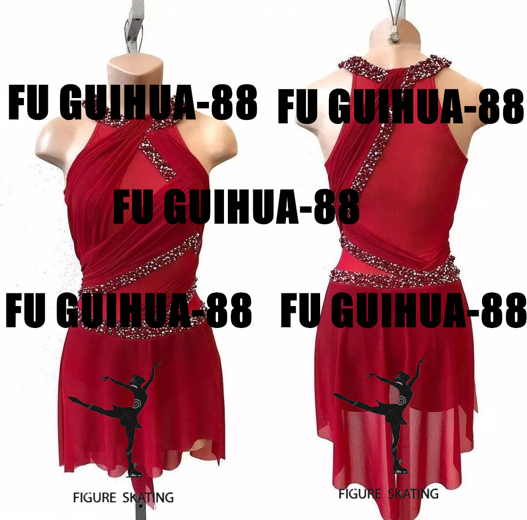 Nuevo vestido de patinaje artístico, vestido para competición 947