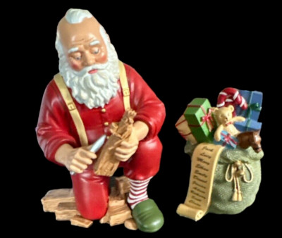 vintage Hawthorne Village Santa and bag of toys true meaning of Christmas