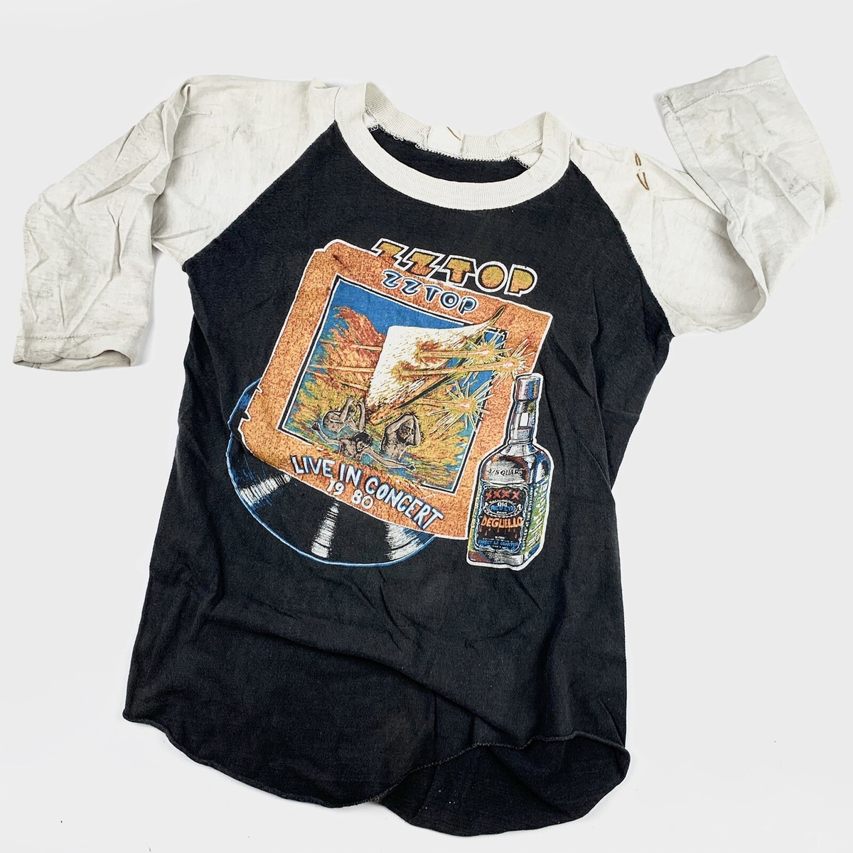 1980 ZZ Top Vintage Tour Band Rock Tee Shirt Texas 80s RARE Tom