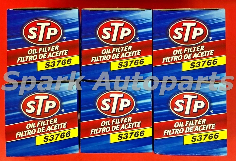 Nuevo estuche de 6 filtros de aceite de motor STP S3766 para FORD F59, E-350 Econoline, PH3766 Foto 3 de 3