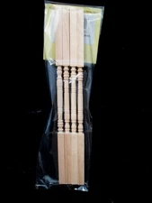 Half (1/24) Scale - Veranda Porch Post Dollhouse wood H7030 4pk  Houseworks