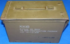 Vintage Metal Military Ammo Box N335 8-Fuze PD M557 Non-Propogation Package
