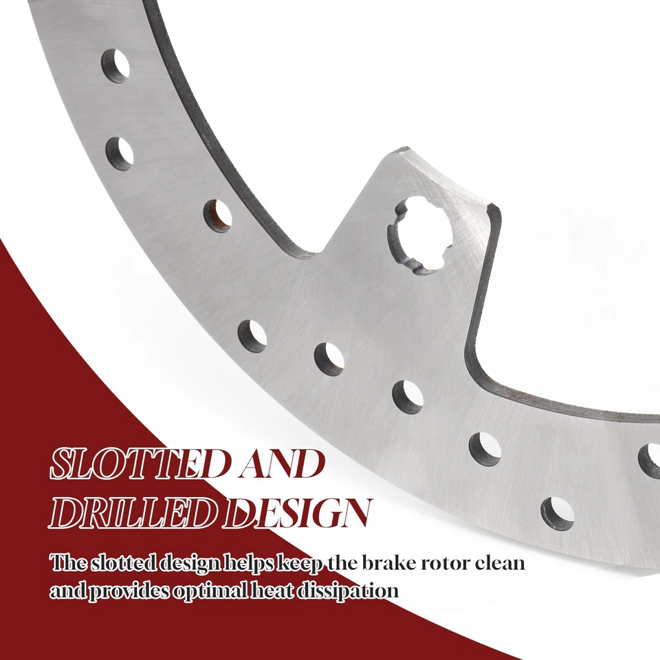 Rotores de disco de freno delanteros de 11,8 pulgadas para Harley Tri Glide Ultra Road Glide 2015-up Foto 4 de 4